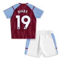 Aston Villa Moussa Diaby #19 Heimtrikotsatz Kinder 2023-24 Kurzarm (+ Kurze Hosen)